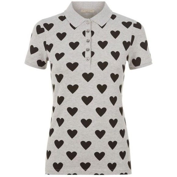 BURBERRY BRIT Heart Print Polo SzM=US8 - Picture 2 of 10